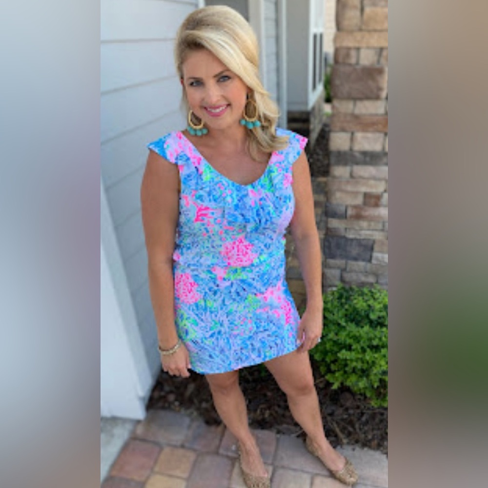 Lilly Pulitzer NWT Alessa Ruffled Romper Sink or Swim $138 Size XXS